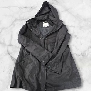 A new day Women's Black Water-Resistant Hooded Utility Jacket Light (Size:Med)